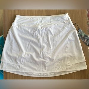 White tennis skirt